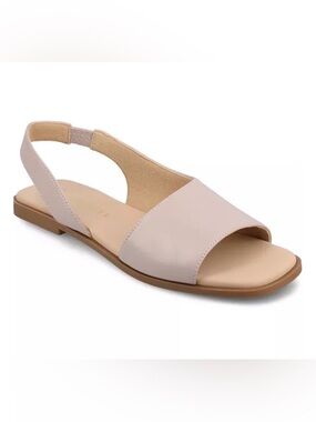 Journee Collection Women's Brinsley Slingback Flat Sandals Lilac Size 9 NEW